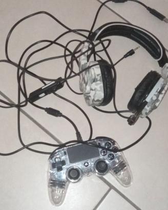 Cuffia con microfono e joypad PS4