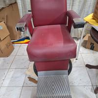 sedia poltrona da barbiere vintage