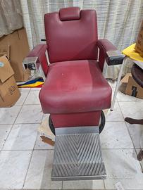 sedia poltrona da barbiere vintage