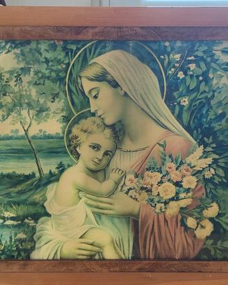 quadro madonna con bambino vintage