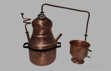 Alambicco a bagnomaria da 12 litri, distillatore.