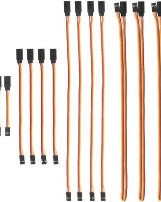 16 Cavi Prolunga Servo JR 3 Pin RC 75-500mm