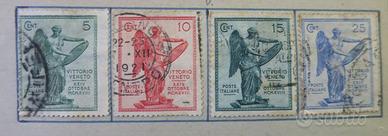 Francobolli - 3º anniversario della Vittoria -1921