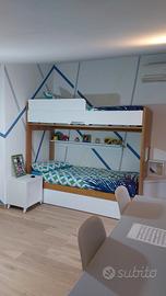 letto a castello con terzo letto