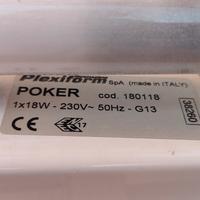 plafoniera porta tubo neon o led