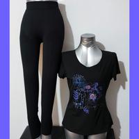 Pompea lotto leggings tg.M maglietta donna ragazza