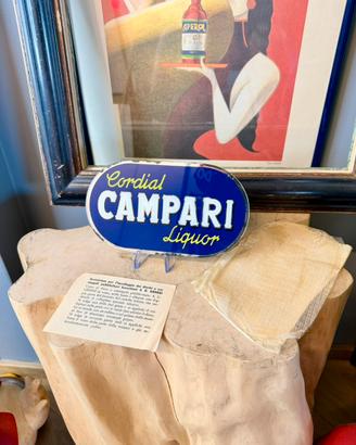 Campari Soda vetrofania Pubblicitaria - Vinta 1930