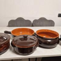 set di tegami in terracotta