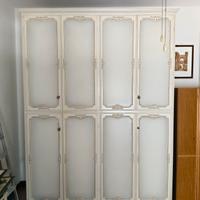 Armadio vintage 8 ante in stile classico/shabby 