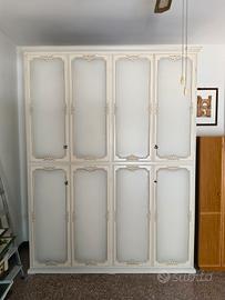 Armadio vintage 8 ante in stile classico/shabby 
