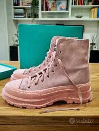 Sneakers stivaletto Jammers London camoscio rosa