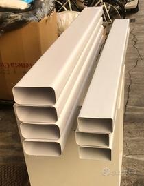 Tubo rettangolare PVC bianco aerazione canalizzata