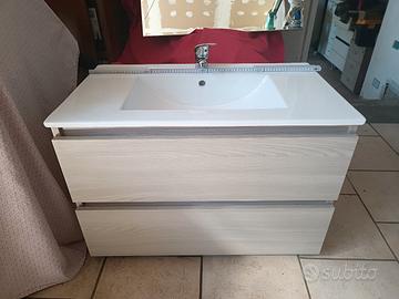 Mobile bagno sospeso completo con specchio 