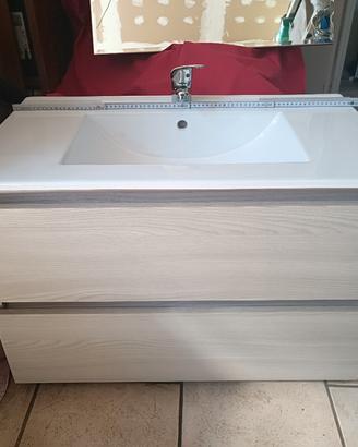 Mobile bagno sospeso completo con specchio 