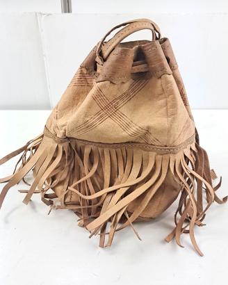 Borsa Secchiello Vintage in Pelle Artigianale