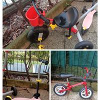 Monopattino, bicicletta, triciclo