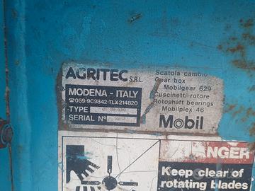 Trincia agritec 1,2 metri per motocoltivatore