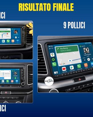 Volkswagen Sharan 7 8 9 Pollici Autoradio +KIT