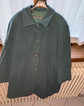 Cappotto Vintage 100% Pura Lana Vergine - Verde Pe