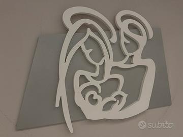 Capezzale sacra famiglia moderno laserartstyle