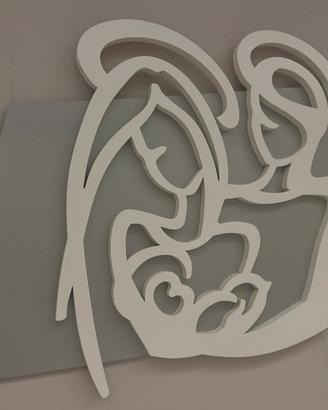Capezzale sacra famiglia moderno laserartstyle