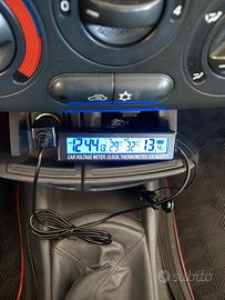 Voltmetro termometro orologio LCD auto digitale