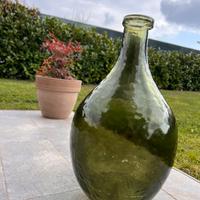 Vaso in vetro colore verde