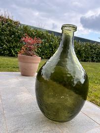 Vaso in vetro colore verde