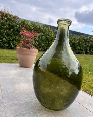 Vaso in vetro colore verde