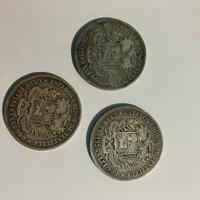 3 monete argento 900/1000 Venezuela