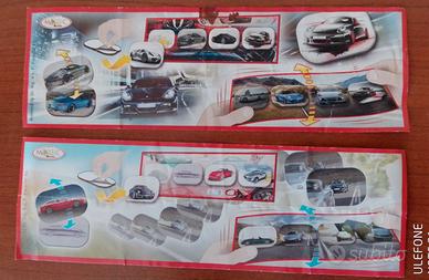2 fogliettini adesivi Porsche sorpresine Kinder