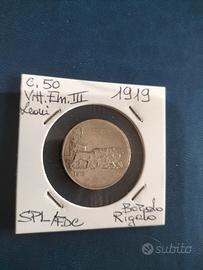 centesimi 50 del 1919 Vittorio Emanuele III 