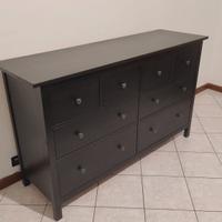 cassettiera Ikea Hemnes nera 