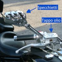 Custom: Specchietti, tappo olio e porta telepass