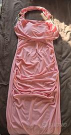 Vestito lungo rosa elegante 