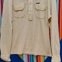 Polo  da uomo manica lunga vintage  colore beige t