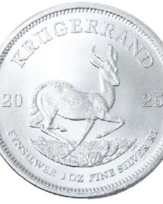 KRUGERRAND SUDAFRICA 1 oz ARGENTO PURO 999 NUOVO