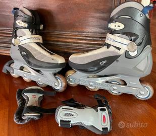 Pattini in linea Decathlon tg. 43+polsiere