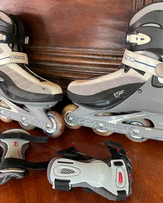 Pattini in linea Decathlon tg. 43+polsiere