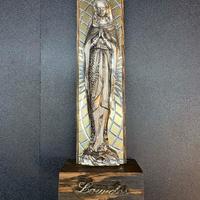 Statuina in legno e peltro anni 80