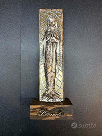 Statuina in legno e peltro anni 80