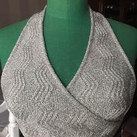 Top in lame’ di maglia argento