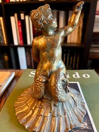 Tritone in bronzo stile Art Deco