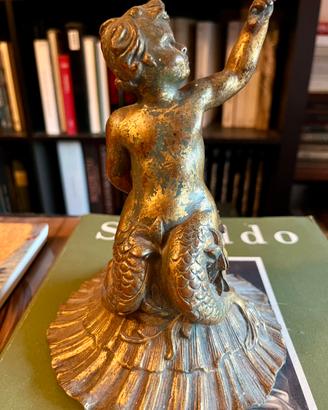 Tritone in bronzo stile Art Deco