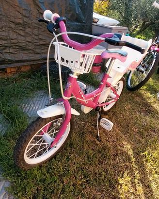 bici bambina 14 pollici con ruotine