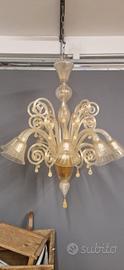 lampadario in vetro di murano a 8 punti luce 