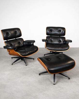 2 Poltrone e 1 Pouf anni ’60/’70 "STILE" Eames