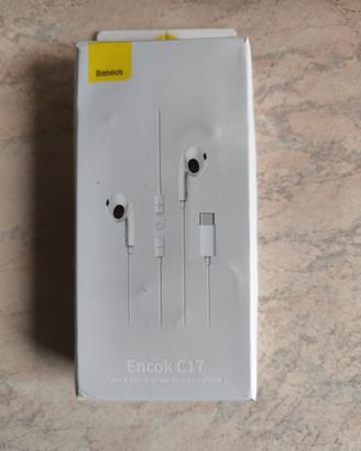 Auricolari USB Tipo C Baseus Encok C17