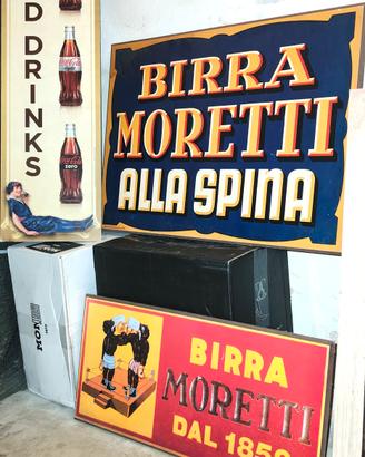insegne bub vintage,  bicchieri birra,scaffale 