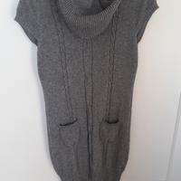 vestito in maglia grigio, taglia M
